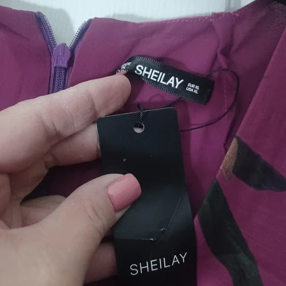 Sheilay Floral Midi Dress W/butterfly Sz XL - Picture 5 of 8